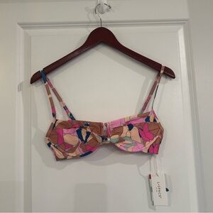 L*space Rose Paisley Print Bikini Top Swimsuit